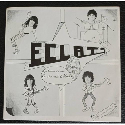 Eclats - Les Chemins De La Liberté (3'09) + Bonhomme De Cire (4'56) 1984 Sp/45rpm/7" / Rare  45t - Hard Rock / Heavy Métal Français - Boutique Axonalix