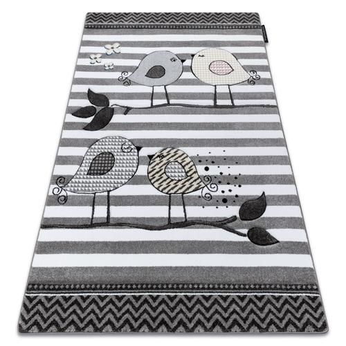 160x220 Cm Tapis Petit Birds Petits Oiseaux Gris