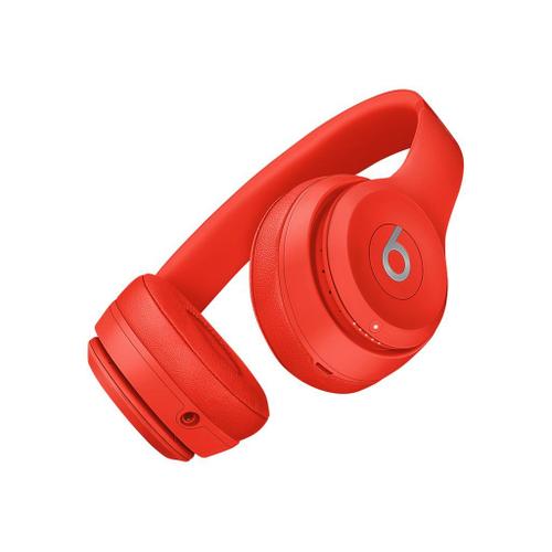 Beats Solo3 (PRODUCT)RED - (PRODUCT) RED - écouteurs avec micro - sur-oreille - Bluetooth - sans fil - isolation acoustique - rouge citrus