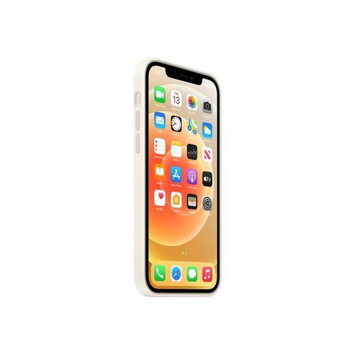 Apple - Coque De Protection Pour Téléphone Portable - Avec Magsafe - Silicone - Blanc - Pour Iphone 12, 12 Pro