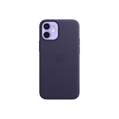 Apple - Coque De Protection Pour Téléphone Portable - Avec Magsafe - Cuir - Violet Foncé - Pour Iphone 12 Mini