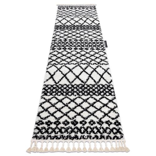 80x200 Cm Le Tapis, Le Tapis De Couloir Berbere Safi Blanc - Pour La Cuisine, L'antichambre, Le Couloir