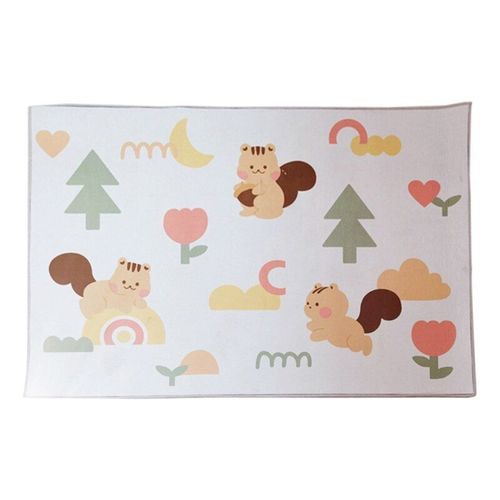 Tapis De Jeu Pour Bébé, Tapis De Sol Pour Enfants, Imprimé Écureuil, Dessin Animé, Décoration De Chambre D'enfant