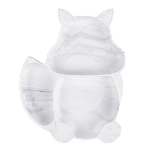 Bol À Ventouse Divisé En Silicone Pour Bébé, De Qualité Alimentaire, Apprentissage Pour Nourrissons, Plats D'alimentation Antidérapants En Forme D'écureuil, Assiette À Dîner Pour Enfants 69he