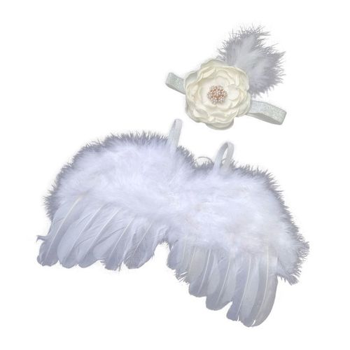 69he ? Accessoires De Photographie Pour Nouveau Nés, Costume De Prise De Vue Pour Nourrissons, Bandeau Tendance Pour Bébés Enfants, Ensemble Ailes D'ange En Plumes