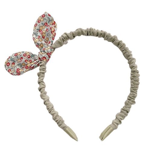 Serre Tête En Tissu Imprimé Fleurs Pour Enfants, Joli Bandeau À N¿Ud Papillon, Oreilles De Lapin, Style Frais, À La Mode, 69he