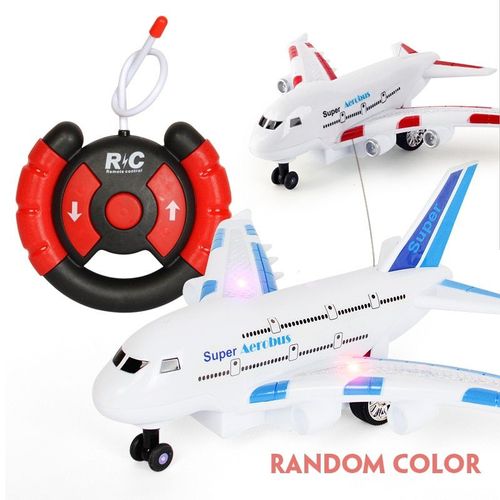 Simulation D'avion Télécommandé Sans Fil, Jouet D'intérieur, Modèle D'avion Assemblé À La Terre Avec Son Clair, Avion Rc Cadeau