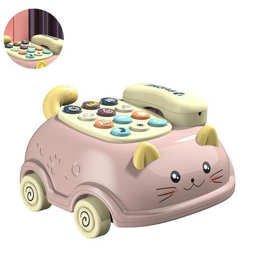 Jouet de simulation de ligne fixe pour enfants, téléphone Mobile, jouet en  forme de voiture, maison, cadeau pour enfants