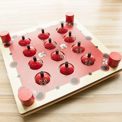 Puzzle Montessori En Bois Pour Enfants, Jeu D'entraînement À La Mémoire, Design Coccinelle, Jouet De Développement Précoce, Cadeau