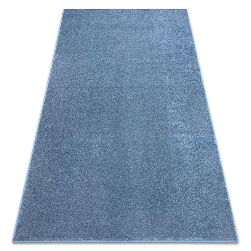 100x500 Cm Tapis - Moquette Santa Fe Bleu 74 Plaine Couleur Unie