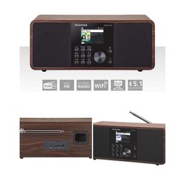 Radio INTERNET WIFI DIRAS24I Radio multifonctionnelle DAB+ FM Internet Bluetooth Wood Look Écran couleur TFT