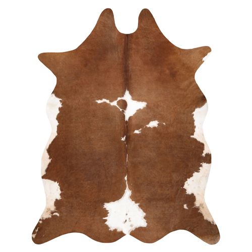 100x150 Cm Tapis Imitation Peau De Vache, Vache G5070-2, Marron Cuir