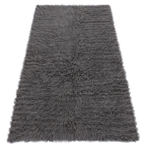 70x160 Cm Flokati En Laine - Couvre-Lit, Plaid Gris