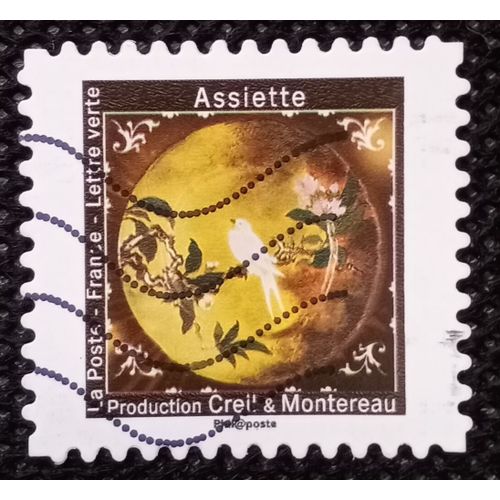 France 2019 Timbre Oblitéré Yt 1780 - Carnet Au Pays Des Merveilles - Artisanat : Assiette En Porcelaine Creil Et Montereau