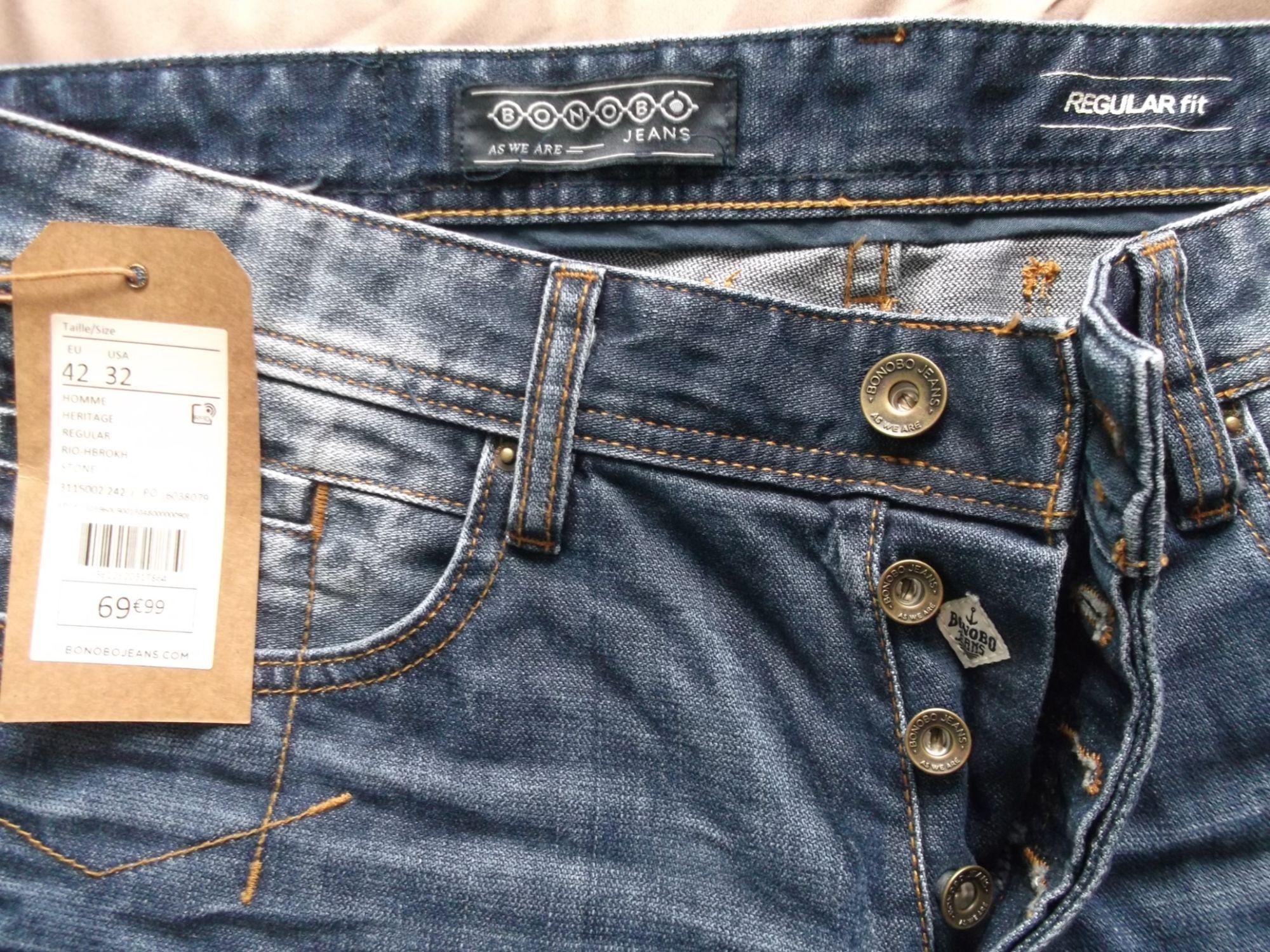 Jean homme marque BONOBO Jeans Regular Fit taille EUR 42 US 32