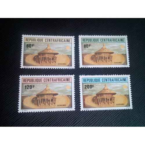 Timbre Centrafrique Yt 544 A 547 Séries: Greniers 1982 ( 0100905 )