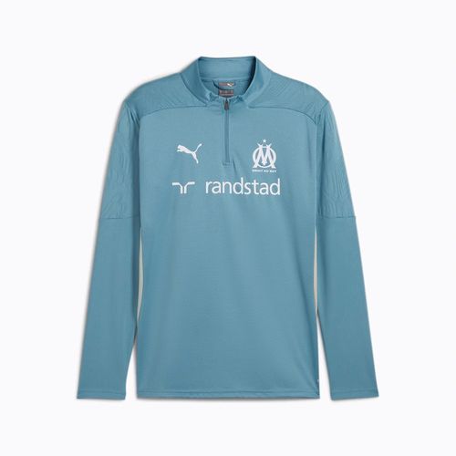 Sweat D'entraînement Joueur Puma Om Trg 1/4 Zip Top Bleu Pétrole