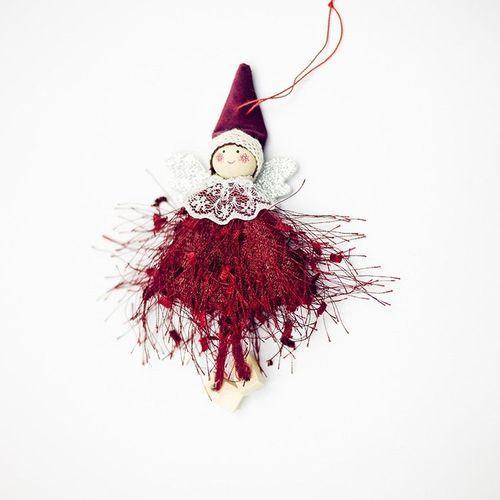 Ange De Noël Coloré Mignon De Haute Qualité, Pendentif De Poupée Avec Ailes, Ornements Embellissants Pour Arbre De Noël, Cadeaux Pour Enfants