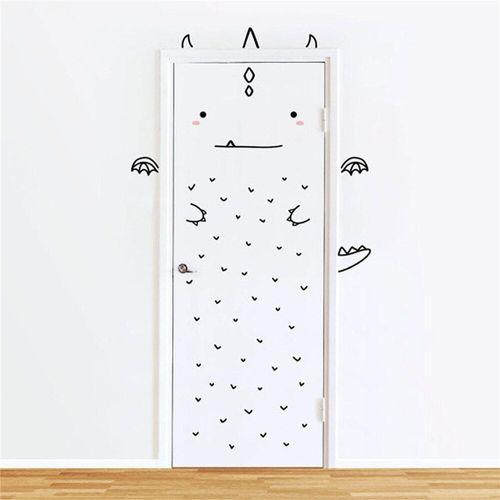 Autocollants Muraux 3d En Forme D'animaux, Lapin, Hérisson, Singe, Style Nordique, Pour Chambres D'enfants, Décoration De Porte De Maison
