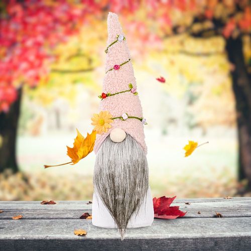 Moissons Festival Tournesol Sans Visage Elfe Gnome Rose Thanksgiving Kawaii Accessoires De Décoration De Maison Pour Chambre D'enfants, Cadeau De Fête Des Mères 2 Pièces