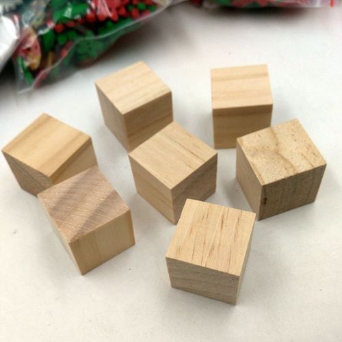 Blocs En Bois Vierge De 20mm, 20 Pièces, Embellissements Artisanaux Pour Enfants, Scrapbooking