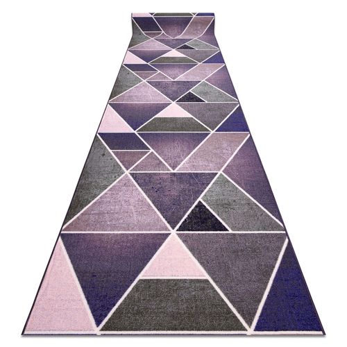 110x710 Cm Tapis De Couloir Antidérapant Triangles La Gomme Violet 110 Cm