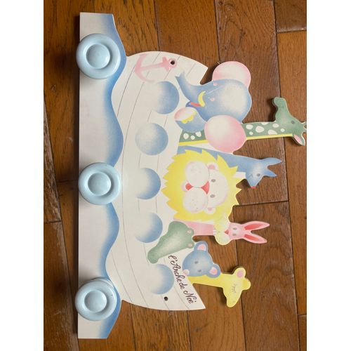 Portemanteau bois enfants Arche de Noé