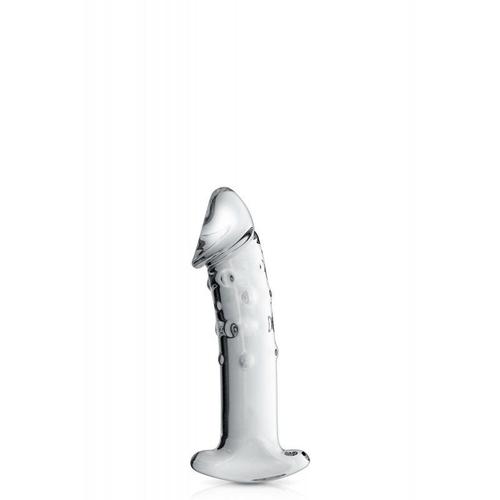 Gode Ou Plug Perle Et Gland En Verre Transparent N°3 Anal Vaginal Homme Femme Transparent