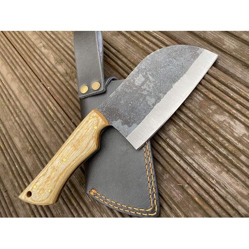 Couteau De Chasse Avec Lame De 10,16 Cm Et Étui Marron Clair