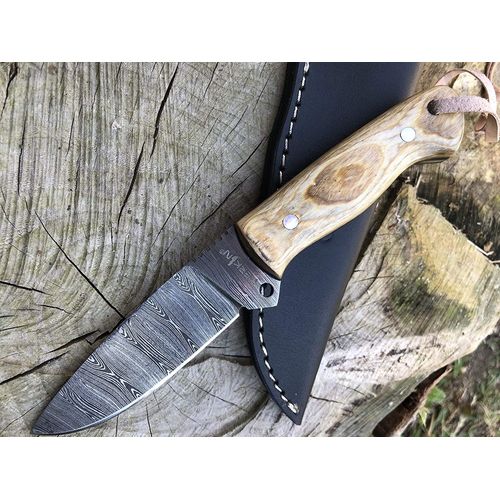 Couteau De Chasse Damas Avec Lame De 8,89 Cm Marron Clair