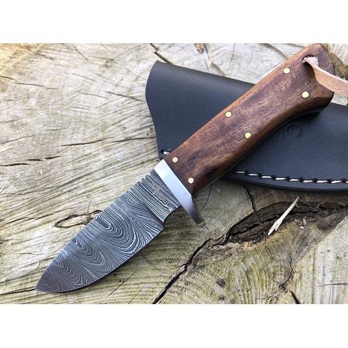 Couteau De Chasse Damas Avec Lame De 7,87 Cm Marron