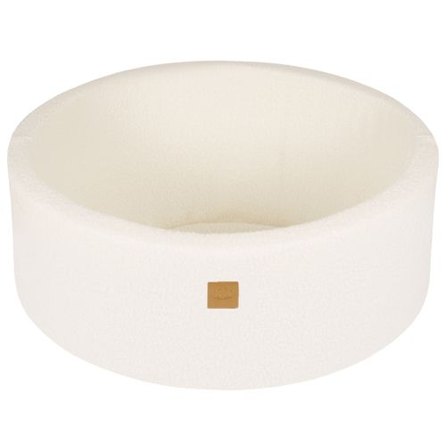 Meowbaby Piscine A Balles Pour Bébé - Rond 90x30cm Piscine A Balle Pour Enfant Sans Balle, Boucle, Blanc