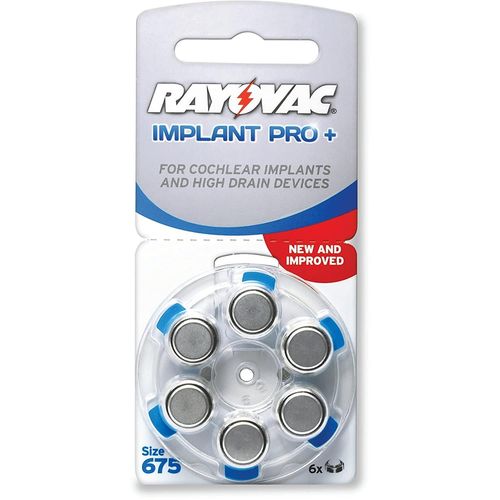 RAYOVAC Blister de 6 piles auditives Implant Pro+ 675 - PR44
