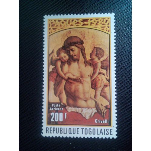 Timbre Togo Yt Pa 420 Christ Avec Des Anges - Civalli 1980 ( 020905 )
