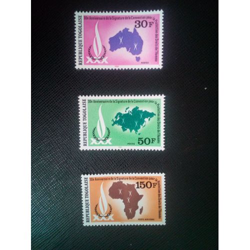 Timbre Togo Yt 997 A 999 Droits De L'homme, 30e Anniversaire 1980 ( 020905 )