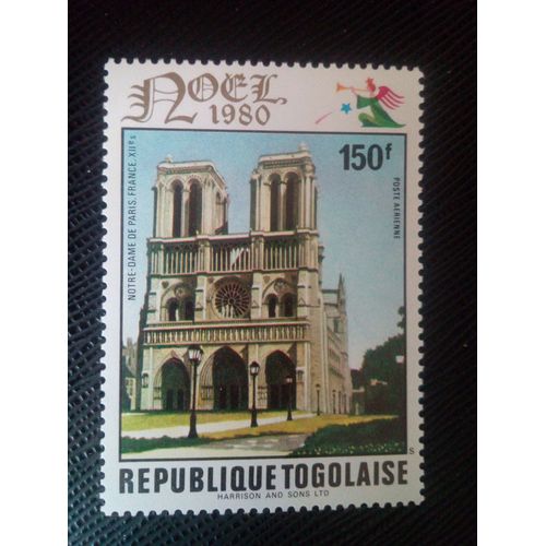 Timbre Togo Yt Pa 437 Notre-Dame, Paris, Xiie Siècle 1980 ( 020905 )