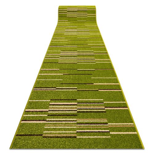 80x330 Cm Tapis De Couloir Heat-Set Fryz Neli Vert - Lime 80 Cm