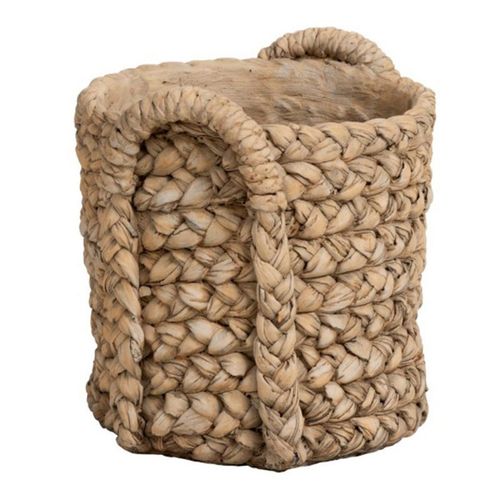 Paris Prix - Cache-Pot Rond Design "Anses" 28cm Naturel