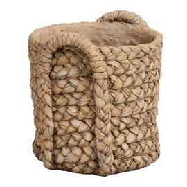 Paris Prix - Cache-Pot Rond Design "Anses" 28cm Naturel