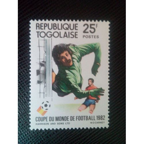 Timbre Togo Yt 1090 L'italie, Vainqueur De La Coupe Du Monde De Football 82 1983 ( 020905 )