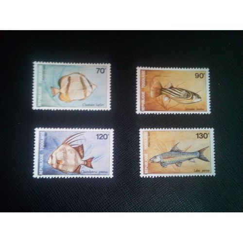 Timbre Togo Yt 1220 A 1223 Séries: Poisson 1987 ( 020905 )