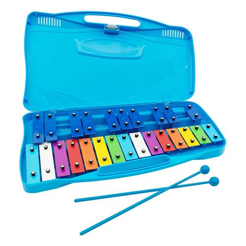 Xylophone 25 Notes Avec Étui Jouet Musical Coloré Instrument Parfaitement Accordé Pour Adultes, Enfants Et Tout-Petits Bleu