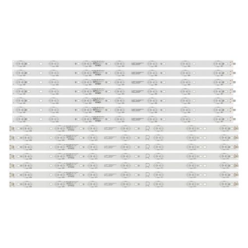 3 lot Bande de rétro-éclairage "" Nipseyteko"" LED, 14 lampes, pour Philips TV 55 ""/T3 LB55072 55PUS6501/12 EQLSH A.G GJ-2K16-550-D714-V4-L Nipseyteko