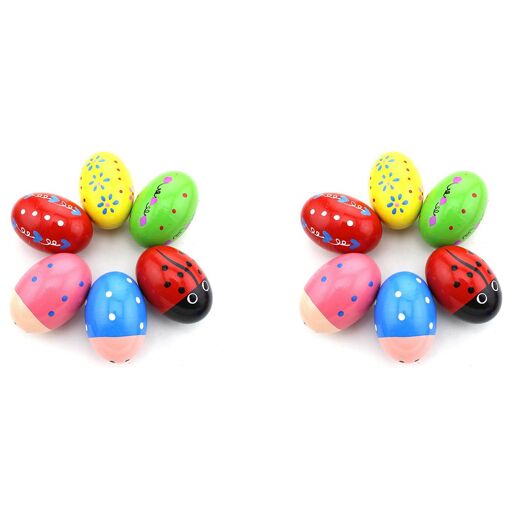 Lot De 10 Mini Maracas Œufs Rouge En Plastique - Instrument De Percussion Pour Enfants - TIGER