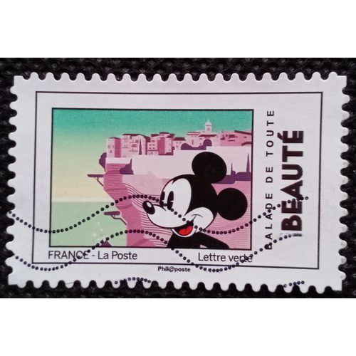 France 2018 Timbre Oblitéré Yt 1586 - Balade De Toute Beauté - Carnet Mickey Et La France