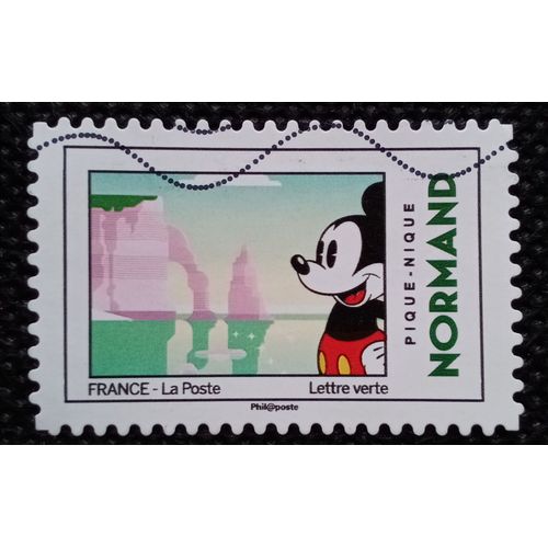 France 2018 Timbre Oblitéré Yt 1588 - Pique-Nique Normand - Carnet Mickey Et La France