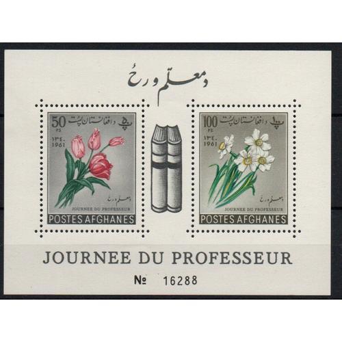 Afghanistan Timbre Journée Du Professeur 1961