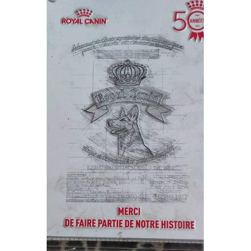 Affiche Publicitaire Royal Canin Métal Neuve