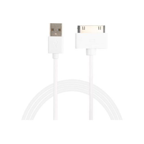 Cultura - Câble de chargement / de données - Apple Dock mâle pour USB mâle - 1 m - blanc