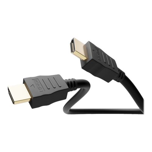 goobay - High speed - câble HDMI avec Ethernet - HDMI mâle pour HDMI mâle - 1 m - noir - rond, support 8K